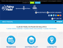 Tablet Screenshot of palmapadel.es